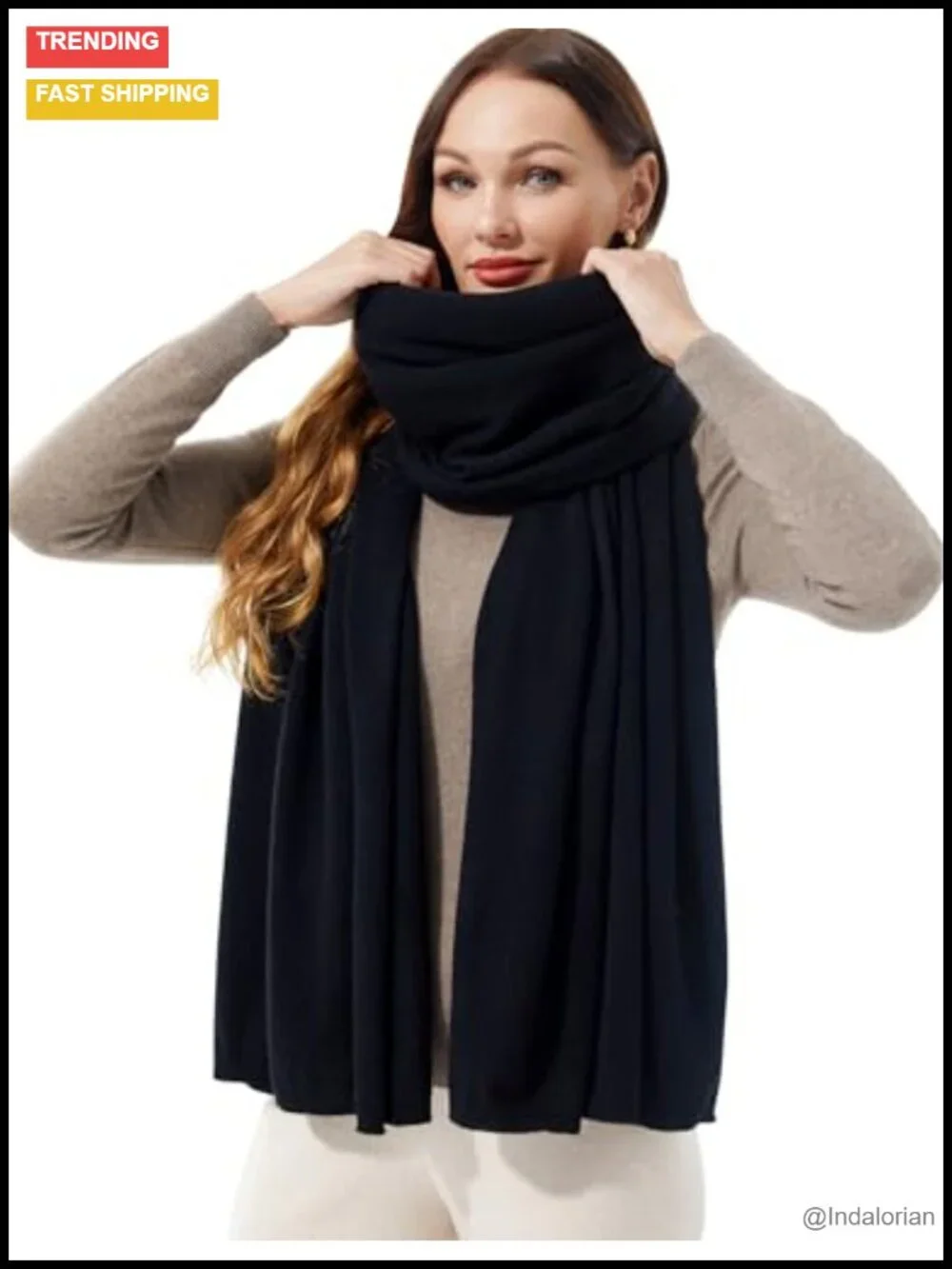100% Cashmere Extra Large Wrap Shawl Pashmina Stole for Women Travel